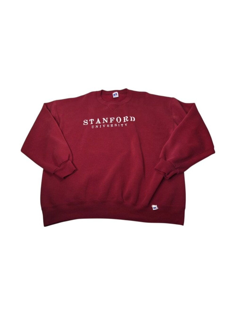 Vintage Stanford University Sweatshirt Embroidered Red Russell Athletic Mens XXL
